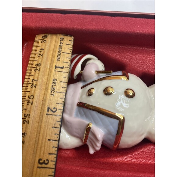 LENOX "Patriotic Snowman" 2003 Porcelain Christmas Ornament With Package - Picture 11 of 11
